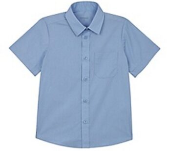 School Short Sleeve Shirt (White And Sky) (Sizes 11 – 18)