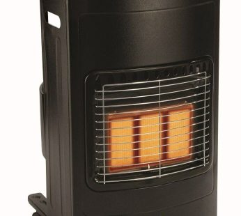Alva 3 Panel Large Gas Heater – Black