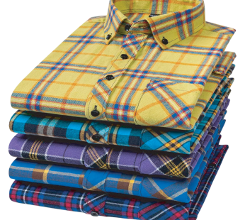 C&A Mens Designer Long Sleeve Check Shirts Each