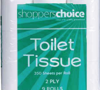 SHOPPERS CHOICE TOILET PAPERS 9S 2PLY