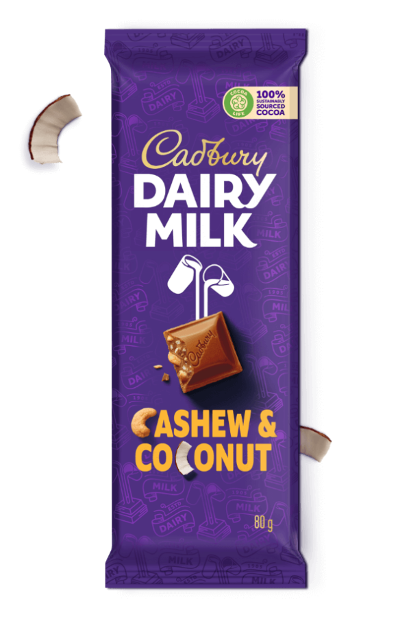 CADBURY CASHEW AND COCONUT 80G
